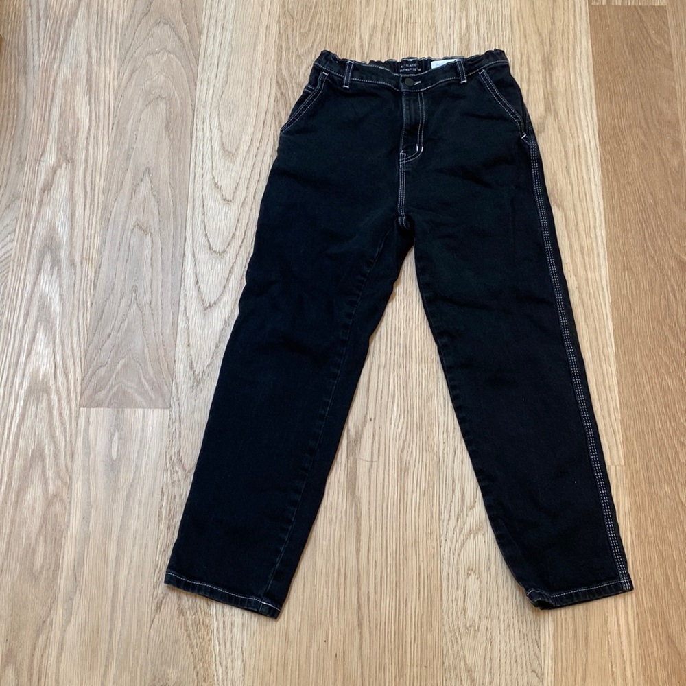 Zara straight fit jeans, size 10, black and white. - Picture 1 of 3